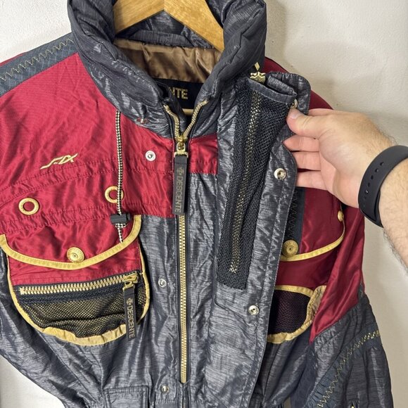 Vintage Descente Ski Suit Men’s Small Suisse Ski Team Official Supplier 80s - Picture 11 of 16